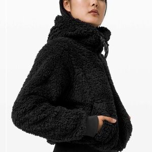 Lululemon oh so Sherpa fleece hoodie jacket size 6 half zip